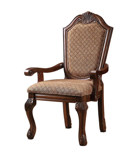 Chateau De Ville Fabric & Cherry Arm Chair - Marjories Furniture (Las Vegas, NV)