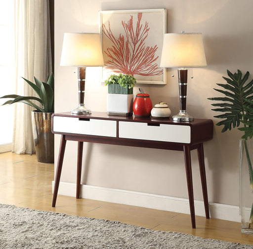 Christa Espresso & White Sofa Table - Marjories Furniture (Las Vegas, NV)