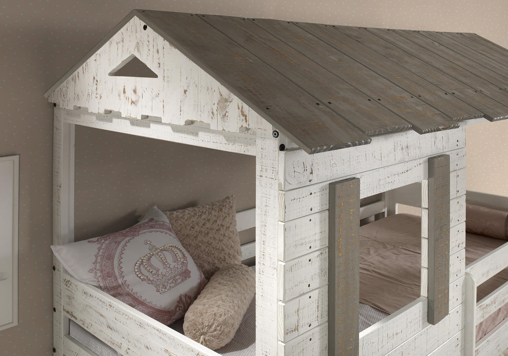 Darlene Rustic White Twin/Twin Bunk Bed - Marjories Furniture (Las Vegas, NV)
