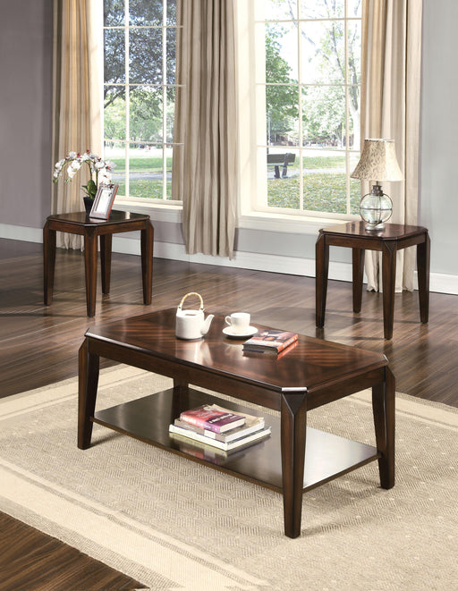 Docila Walnut Coffee/End Table Set (3Pc Pk) - Marjories Furniture (Las Vegas, NV)