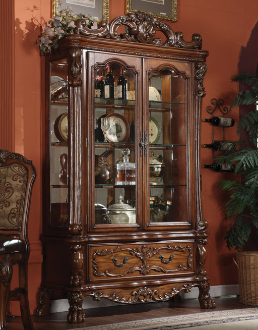 Dresden Cherry Oak Curio Cabinet - Marjories Furniture (Las Vegas, NV)