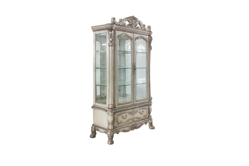 Dresden Vintage Bone White Curio Cabinet - Marjories Furniture (Las Vegas, NV)