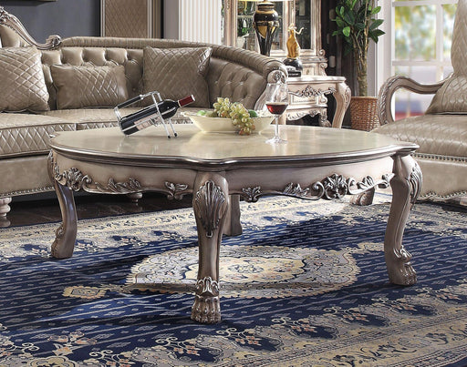 Dresden Vintage Bone White Coffee Table - Marjories Furniture (Las Vegas, NV)