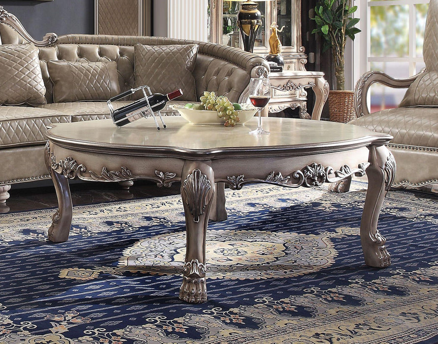 Dresden Vintage Bone White Coffee Table - Marjories Furniture (Las Vegas, NV)