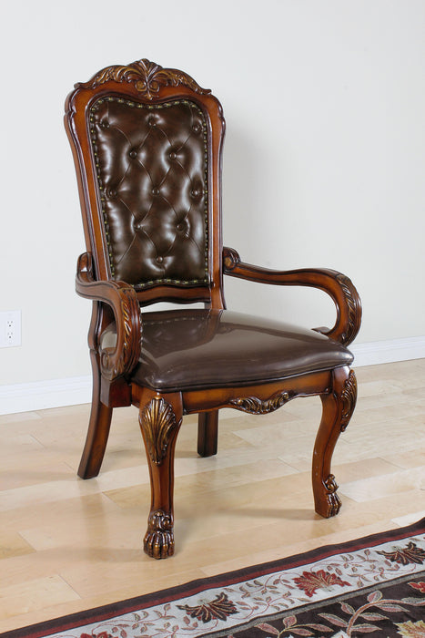 Dresden PU & Cherry Oak Office Chair - Marjories Furniture (Las Vegas, NV)