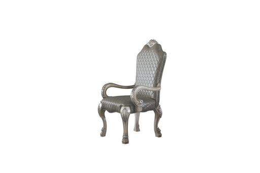 Dresden Vintage Bone White & PU Arm Chair - Marjories Furniture (Las Vegas, NV)