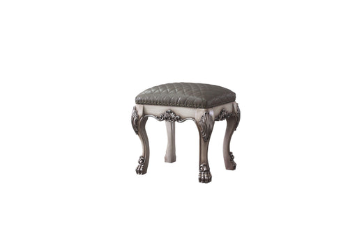 Dresden Vintage Bone White & PU Vanity Stool - Marjories Furniture (Las Vegas, NV)