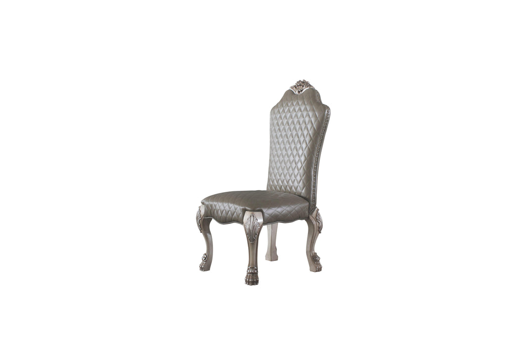 Dresden Vintage Bone White & PU Side Chair - Marjories Furniture (Las Vegas, NV)