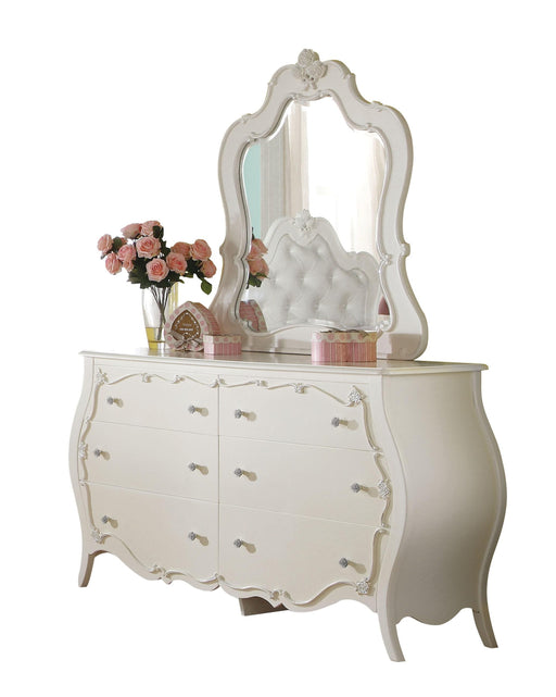 Edalene Pearl White Mirror - Marjories Furniture (Las Vegas, NV)