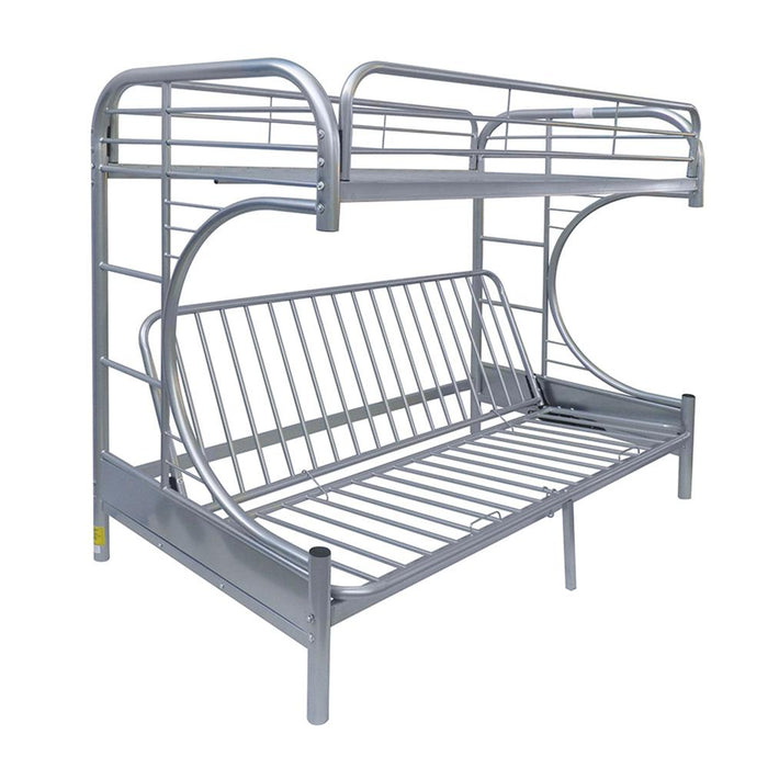 Eclipse Silver Bunk Bed (Twin/Full/Futon) - Marjories Furniture (Las Vegas, NV)