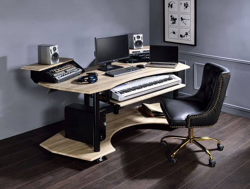 Eleazar Natural Oak Computer Desk - Marjories Furniture (Las Vegas, NV)