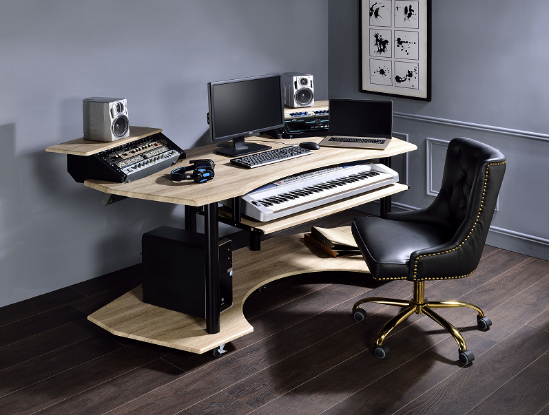 Eleazar Natural Oak Computer Desk - Marjories Furniture (Las Vegas, NV)