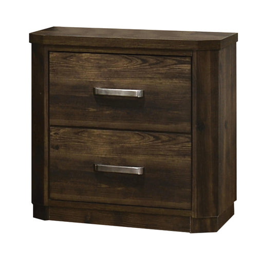 Elettra Rustic Walnut Nightstand - Marjories Furniture (Las Vegas, NV)