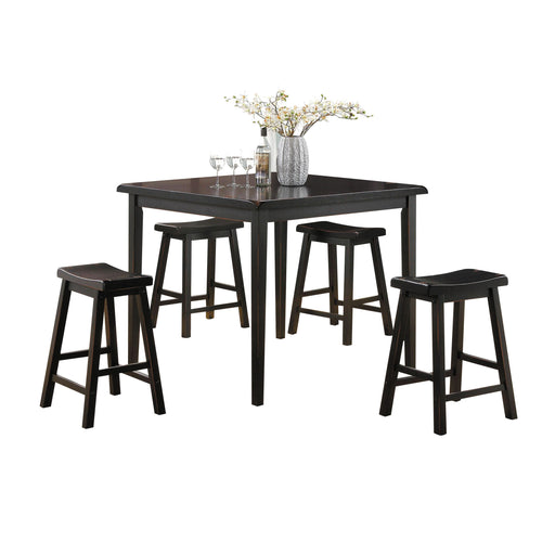 Gaucho Black Counter Height Set (5Pc Pk) - Marjories Furniture (Las Vegas, NV)