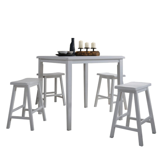 Gaucho White Counter Height Set (5Pc Pk) - Marjories Furniture (Las Vegas, NV)