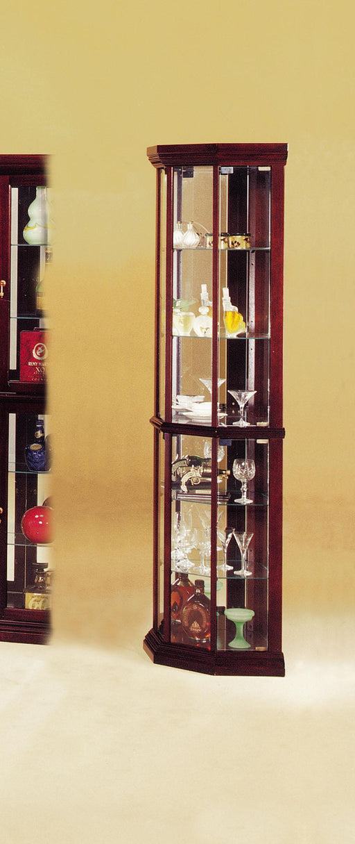 Huxley Cherry Curio Cabinet - Marjories Furniture (Las Vegas, NV)