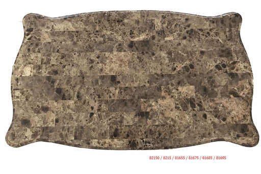 Devayne Marble & Dark Walnut Coffee Table - Marjories Furniture (Las Vegas, NV)