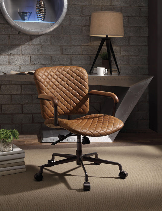 Josi Coffee Top Grain Leather Office Chair - Marjories Furniture (Las Vegas, NV)