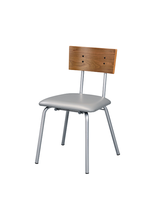 Jurgen PU & Silver Side Chair - Marjories Furniture (Las Vegas, NV)