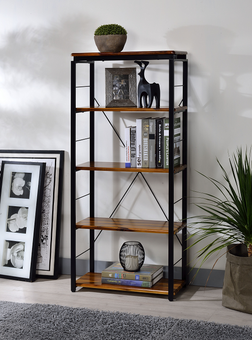 Jurgen Oak & Black Bookshelf - Marjories Furniture (Las Vegas, NV)