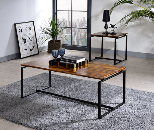 Jurgen Oak & Black 3Pc Pack Coffee/End Set - Marjories Furniture (Las Vegas, NV)