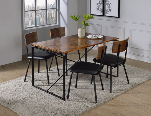 Jurgen Oak & Black Dining Table - Marjories Furniture (Las Vegas, NV)