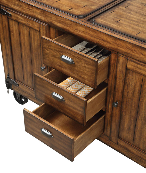 Kabili Antique Tobacco Kitchen Cart - Marjories Furniture (Las Vegas, NV)