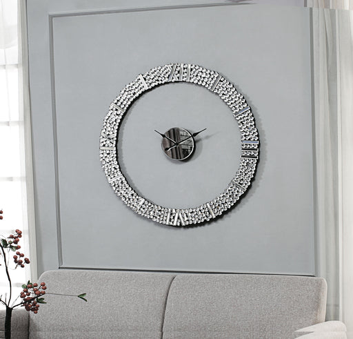 Kachina Mirrored & Faux Gems Wall Clock - Marjories Furniture (Las Vegas, NV)