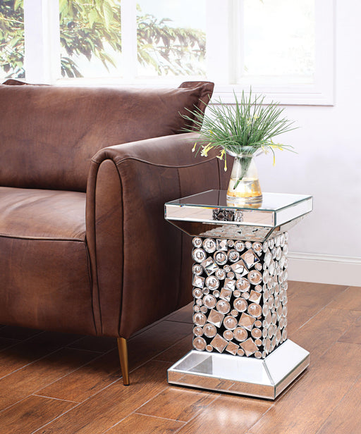 Kachina Mirrored & Faux Gems End Table - Marjories Furniture (Las Vegas, NV)