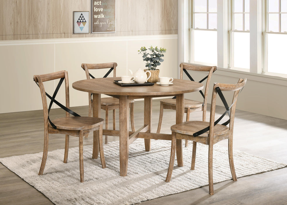 Kendric Rustic Oak Dining Table - Marjories Furniture (Las Vegas, NV)