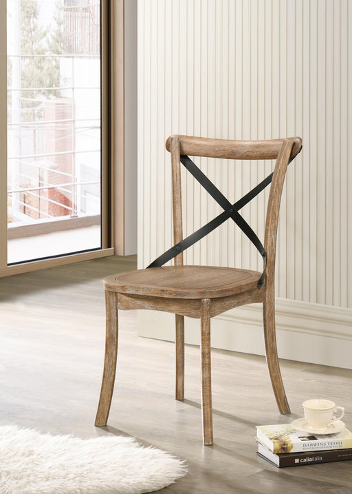 Kendric Rustic Oak Side Chair - Marjories Furniture (Las Vegas, NV)