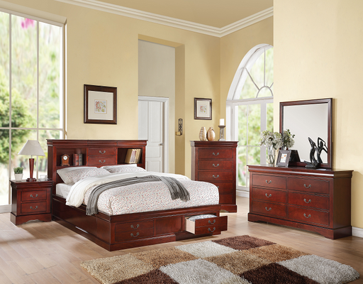 Louis Philippe III Cherry Queen Bed - Marjories Furniture (Las Vegas, NV)