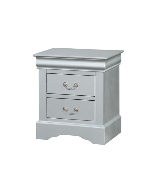 Louis Philippe III Platinum Nightstand - Marjories Furniture (Las Vegas, NV)
