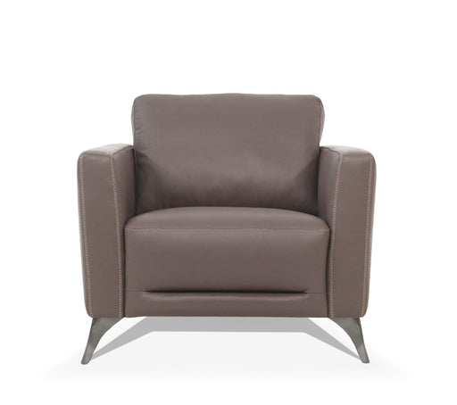 Malaga Taupe Leather Chair - Marjories Furniture (Las Vegas, NV)