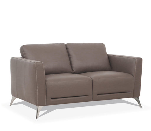 Malaga Taupe Leather Loveseat - Marjories Furniture (Las Vegas, NV)
