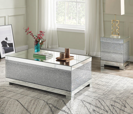 Mallika Mirrored & Faux Crystals Coffee Table - Marjories Furniture (Las Vegas, NV)