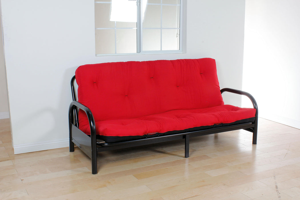 Nabila Red & Black Full Futon Mattress, 6"H - Marjories Furniture (Las Vegas, NV)