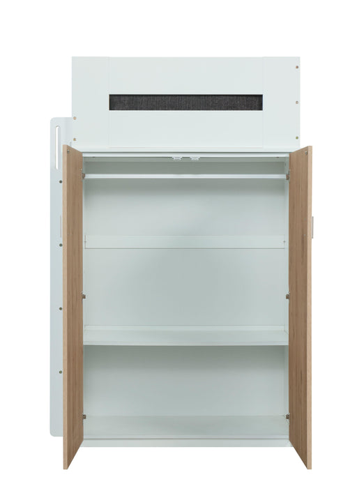 Nerice White & Oak Loft Bed - Marjories Furniture (Las Vegas, NV)