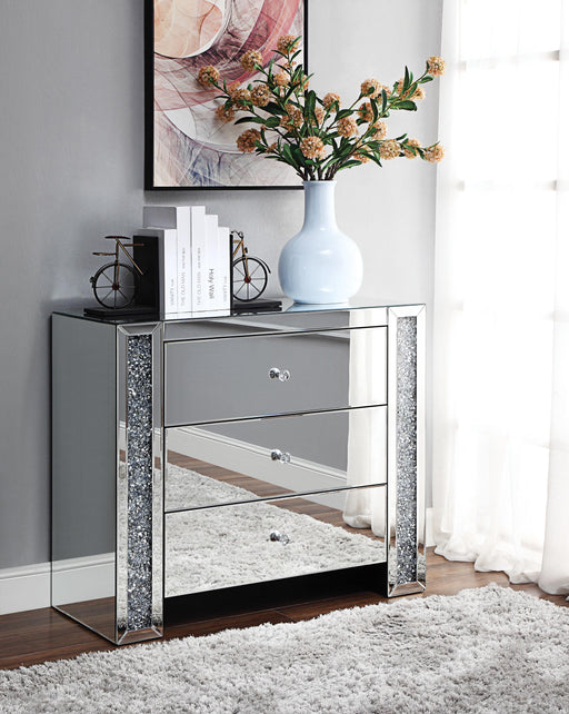 Noralie Mirrored & Faux Diamonds Console Table - Marjories Furniture (Las Vegas, NV)