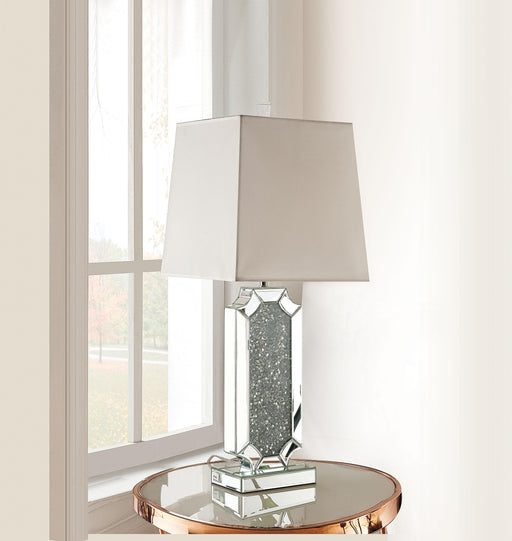 Noralie Mirrored & Faux Diamonds Table Lamp - Marjories Furniture (Las Vegas, NV)