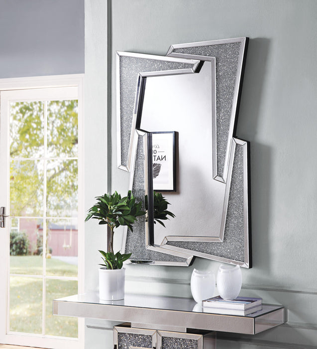 Noralie Mirrored & Faux Diamonds Wall Decor - Marjories Furniture (Las Vegas, NV)