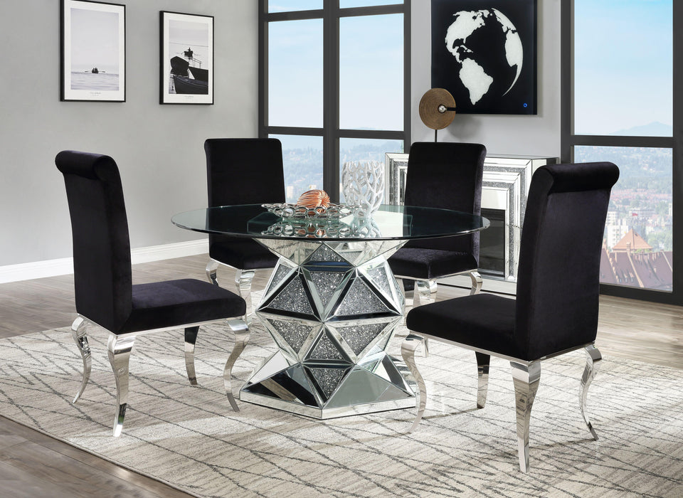 Noralie Mirrored & Faux Diamonds Dining Table - Marjories Furniture (Las Vegas, NV)