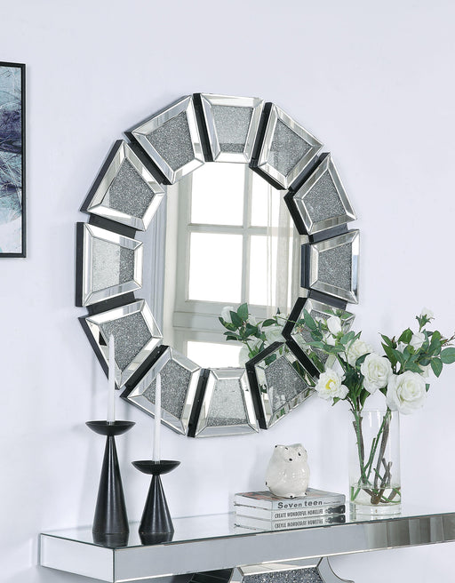 Nowles Mirrored & Faux Stones Wall Decor - Marjories Furniture (Las Vegas, NV)