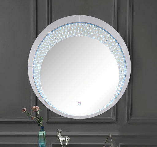Nysa Mirrored & Faux Crystals Wall Decor (LED) - Marjories Furniture (Las Vegas, NV)