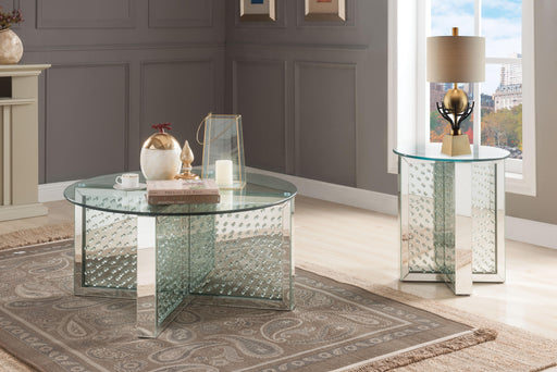 Nysa Mirrored & Faux Crystals Coffee Table - Marjories Furniture (Las Vegas, NV)