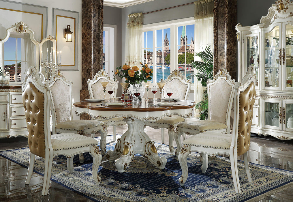 Picardy Antique Pearl & Cherry Oak Dining Table - Marjories Furniture (Las Vegas, NV)