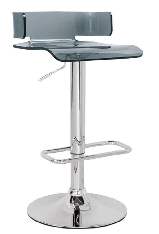 Rania Gray & Chrome Adjustable Stool (1Pc) - Marjories Furniture (Las Vegas, NV)
