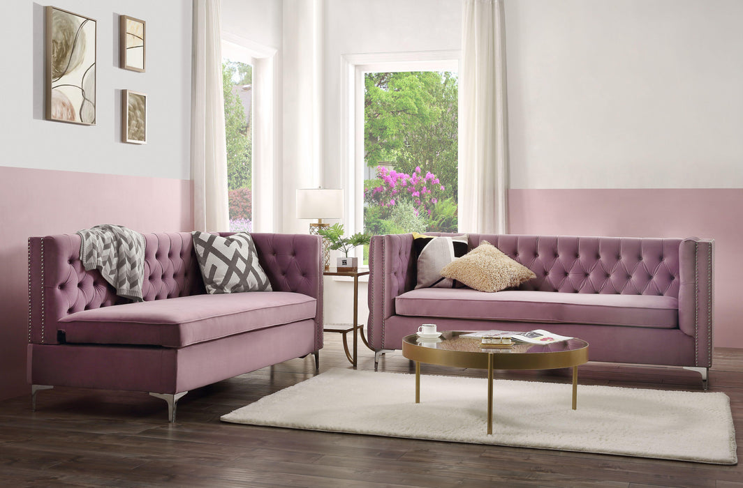 Rhett Purple Velvet Sectional Sofa - Marjories Furniture (Las Vegas, NV)