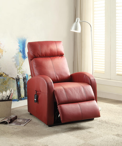 Ricardo Red PU Recliner w/Power Lift - Marjories Furniture (Las Vegas, NV)