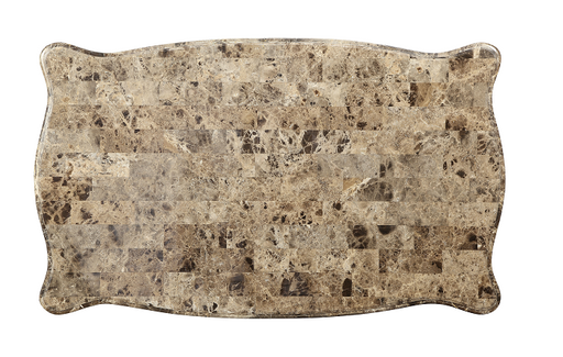 Shalisa Marble & Walnut Coffee Table - Marjories Furniture (Las Vegas, NV)